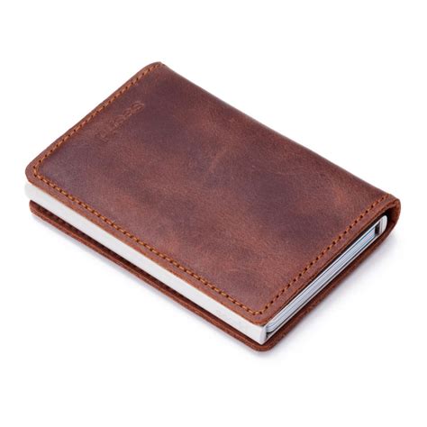 secrid slim wallet leather vintage brown rfid safe card case|brown leather wallet.